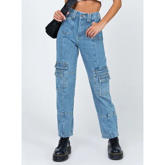 Lioness High Rise Cargo Jeans - Picture 6 of 11